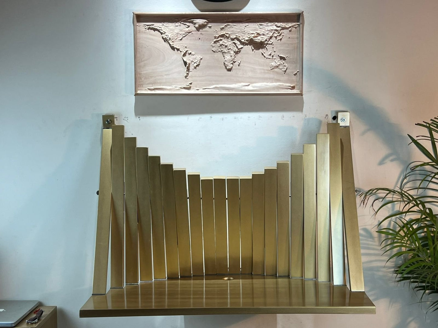 AAA Wall Flow Desk (Golden Color)