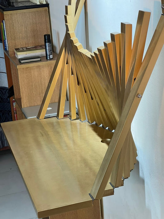 AAA Wall Flow Desk (Golden Color)