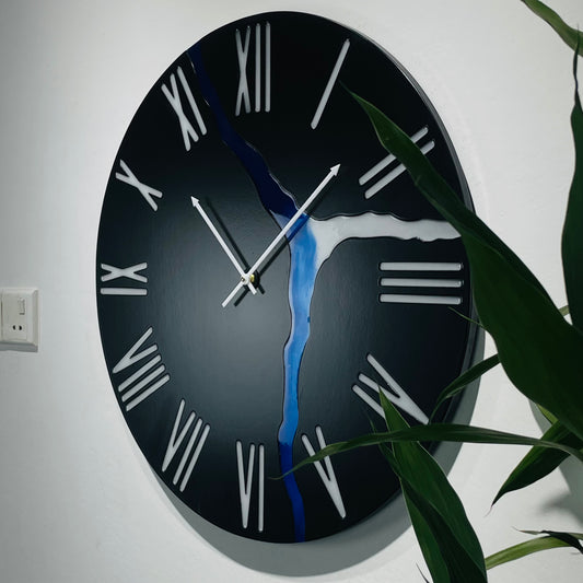 River wall clock