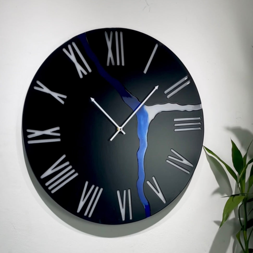 River wall clock