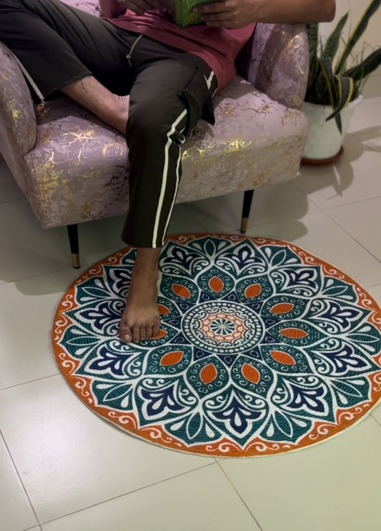 Mandala Round Decorative Rug Shotoronji