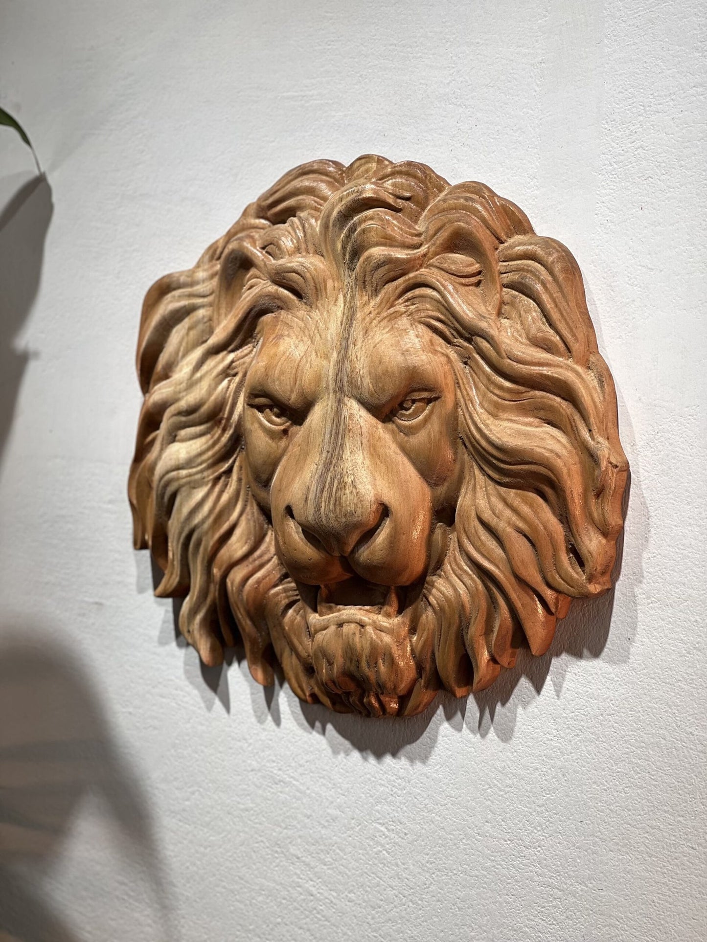Lion Wood Sculpture