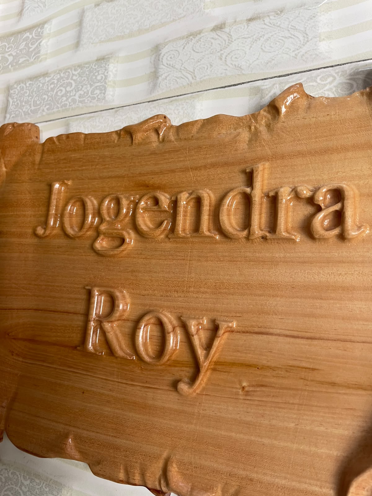 Vintage Wood Name Plate