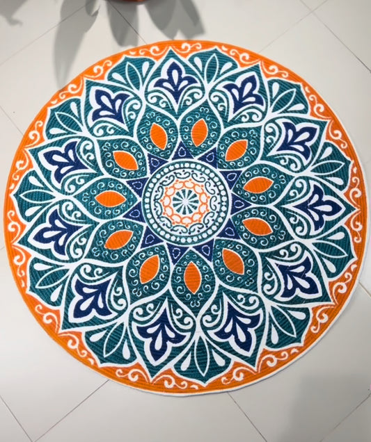 Mandala Round Decorative Rug Shotoronji