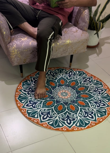 Mandala Round Decorative Rug Shotoronji