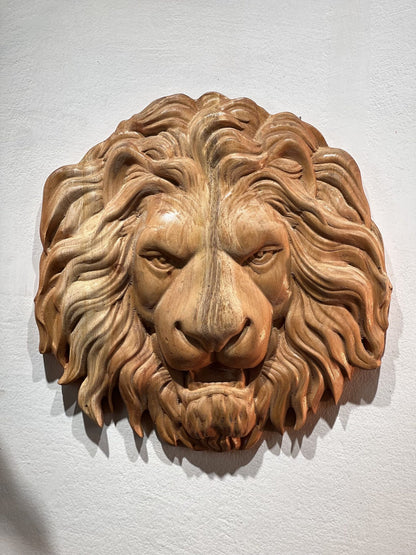 Lion Wood Sculpture