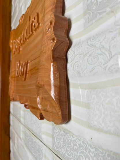 Vintage Wood Name Plate