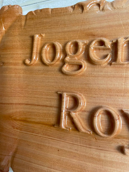 Vintage Wood Name Plate