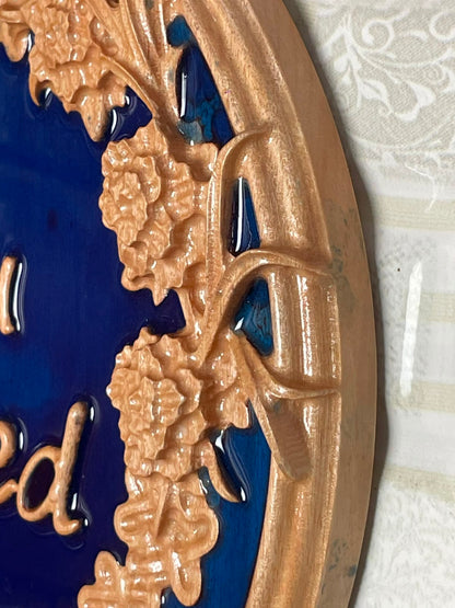 Floral Ring Name Plate